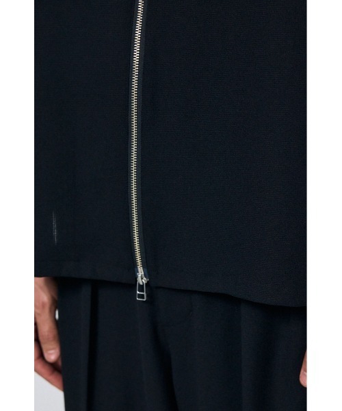 AZUL by moussy(アズールバイマウジー)の「【セットアップ対応】メッシュジップシャツ(シャツ/ブラウス・メンズ・ダークブラウン/ブラック/グレー・LARGE/MEDIUM/SMALL)」の8枚目の写真