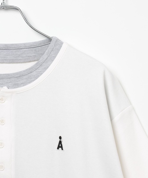 ALAND(エーランド)の「【UNISEX】ALAND/レイヤードヘンリ-半袖T(Tシャツ/カットソー・レディース・グレー/ブラック/ホワイト・LARGE/SMALL)」の21枚目の写真