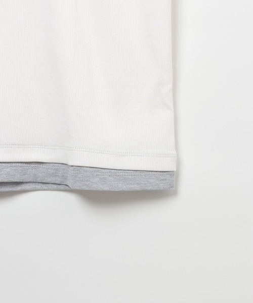ALAND(エーランド)の「【UNISEX】ALAND/レイヤードヘンリ-半袖T(Tシャツ/カットソー・レディース・グレー/ブラック/ホワイト・LARGE/SMALL)」の18枚目の写真