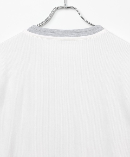 ALAND(エーランド)の「【UNISEX】ALAND/レイヤードヘンリ-半袖T(Tシャツ/カットソー・レディース・グレー/ブラック/ホワイト・LARGE/SMALL)」の16枚目の写真