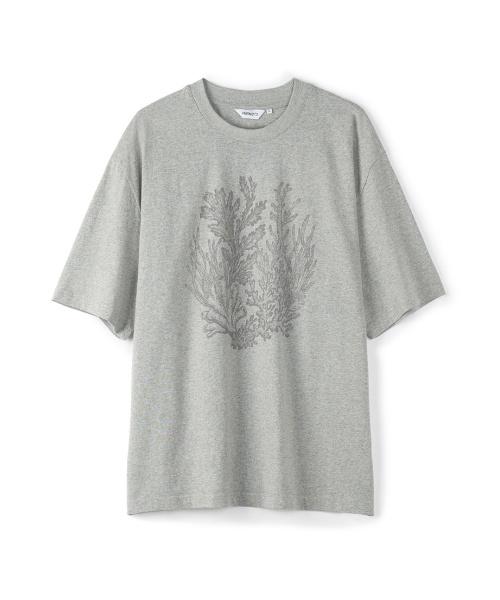 PARTIMENTO(パルティメント)の「ボタニカルスケッチTメランジグレー(Tシャツ/カットソー・メンズ・その他・LARGE/MEDIUM)」の1枚目の写真