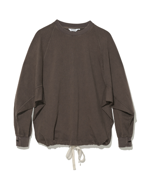 PARTIMENTO(パルティメント)の「ドルマン ドローストリング ロングスリーブ ブラウン(Tシャツ/カットソー・メンズ・その他・MEDIUM/LARGE)」の1枚目の写真
