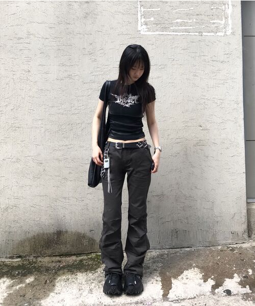 PEPLEE(ペプリー)の「シャーリングブーツカットコットンパンツ(チャコール)(その他パンツ・レディース・その他・SMALL/MEDIUM)」の11枚目の写真
