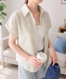 一枚でサマになる、大人のチェック。 チェック柄半袖シャツ