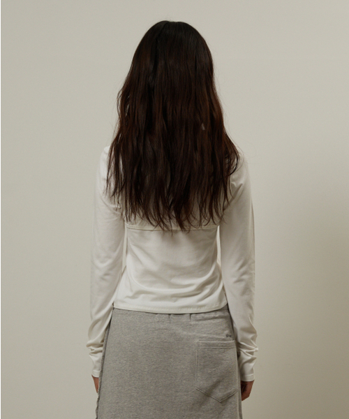 GIMOR（ギマー）の「Tie Bustier Long Sleeve White（Tシャツ/カットソー・レディース・その他・SMALL）」の4枚目の写真