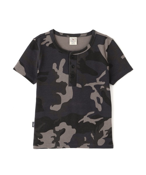 AVIREX(アヴィレックス)の「《WEB限定/DAILY/デイリー/WOMAN》RIB CAMO S/S HENLEY NECK T-SHIRT(Tシャツ/カットソー・レディース・グレー系カモフラージュ/グリーン系カモフラージュ・M/S)」の14枚目の写真