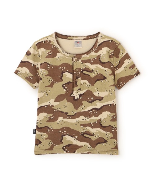 AVIREX(アヴィレックス)の「《WEB限定/DAILY/デイリー/WOMAN》RIB CAMO S/S HENLEY NECK T-SHIRT(Tシャツ/カットソー・レディース・グレー系カモフラージュ/グリーン系カモフラージュ・M/S)」の21枚目の写真
