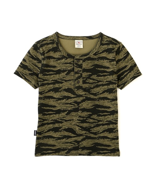 AVIREX(アヴィレックス)の「《WEB限定/DAILY/デイリー/WOMAN》RIB CAMO S/S HENLEY NECK T-SHIRT(Tシャツ/カットソー・レディース・グレー系カモフラージュ/グリーン系カモフラージュ・M/S)」の19枚目の写真
