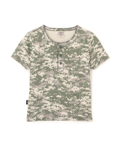 AVIREX(アヴィレックス)の「《WEB限定/DAILY/デイリー/WOMAN》RIB CAMO S/S HENLEY NECK T-SHIRT(Tシャツ/カットソー・レディース・グレー系カモフラージュ/グリーン系カモフラージュ・M/S)」の17枚目の写真