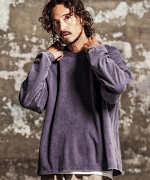 Jih Nunc | mlt5761- フェード加工オーバーサイズロングTシャツ(JIH-R1196)(Tシャツ/カットソー)