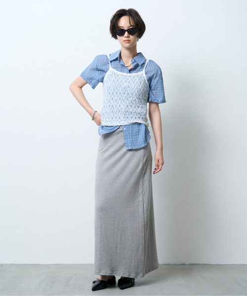 NUJOH（ヌゾ）の「Lace Layered Camisole Top / レースレイヤードキャミソールトップ（キャミソール・レディース・ベージュ/アイボリー/ブラック・FREE）」の9枚目の写真