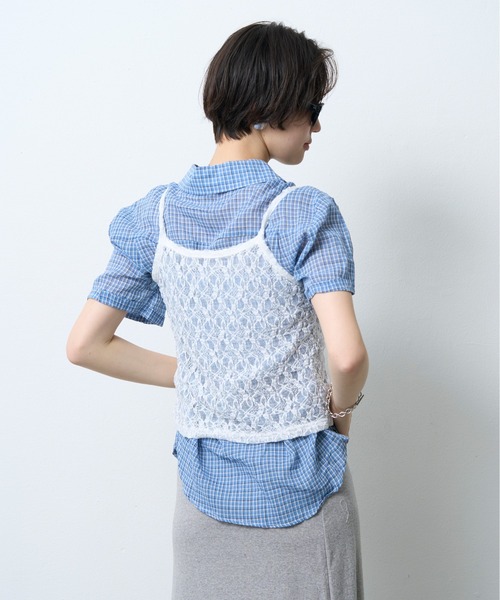NUJOH（ヌゾ）の「Lace Layered Camisole Top / レースレイヤードキャミソールトップ（キャミソール・レディース・ベージュ/アイボリー/ブラック・FREE）」の8枚目の写真