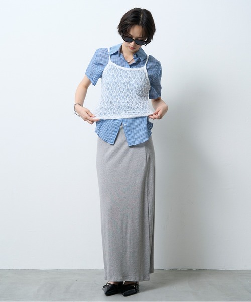 NUJOH（ヌゾ）の「Lace Layered Camisole Top / レースレイヤードキャミソールトップ（キャミソール・レディース・ベージュ/アイボリー/ブラック・FREE）」の10枚目の写真