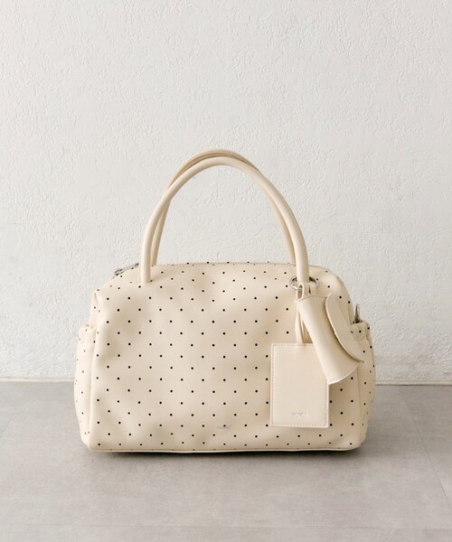 mystic(ミスティック)の「サイドポケットボストンBAG(ボストンバッグ・レディース・ブラウン/アイボリー・ONE SIZE)」の2枚目の写真