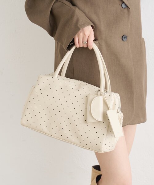 mystic(ミスティック)の「サイドポケットボストンBAG(ボストンバッグ・レディース・ブラウン/アイボリー・ONE SIZE)」の3枚目の写真