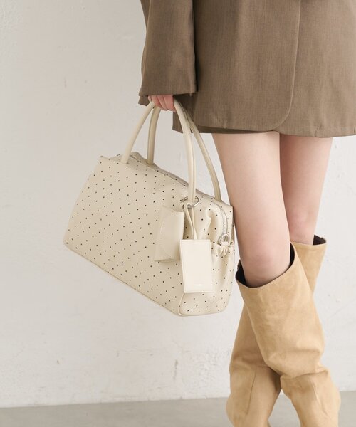 mystic(ミスティック)の「サイドポケットボストンBAG(ボストンバッグ・レディース・ブラウン/アイボリー・ONE SIZE)」の7枚目の写真