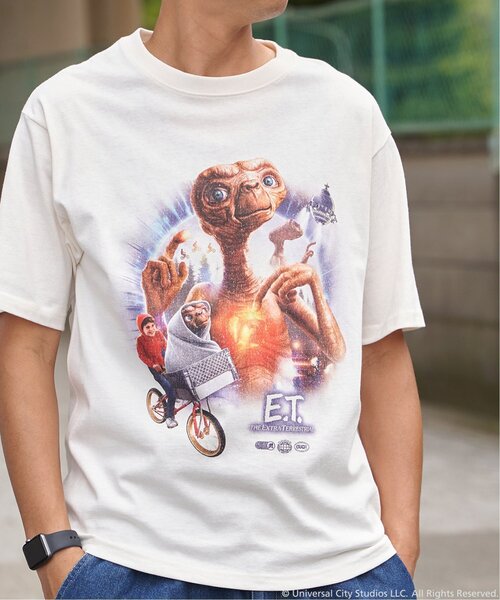 VENCEEXCHANGE(ヴァンスエクスチェンジ)の「『 E.T. 』デザイン ムービーTシャツ(Tシャツ/カットソー・メンズ・ホワイト/レッド/ネイビー・S/M/L/LL)」の1枚目の写真