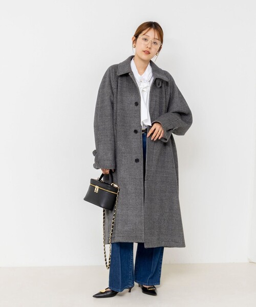 NOLLEY’S(ノーリーズ)の「NMPバルマカーンコート(トレンチコート・レディース・キャメル/ブラック系その他・M)」の3枚目の写真