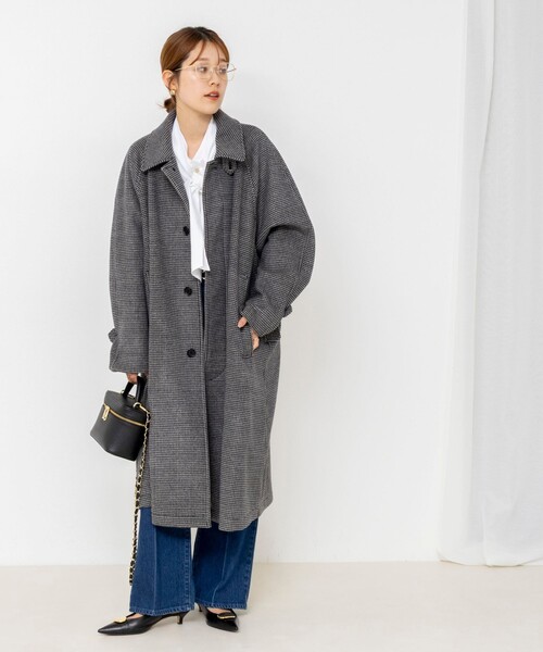 NOLLEY’S(ノーリーズ)の「NMPバルマカーンコート(トレンチコート・レディース・キャメル/ブラック系その他・M)」の4枚目の写真