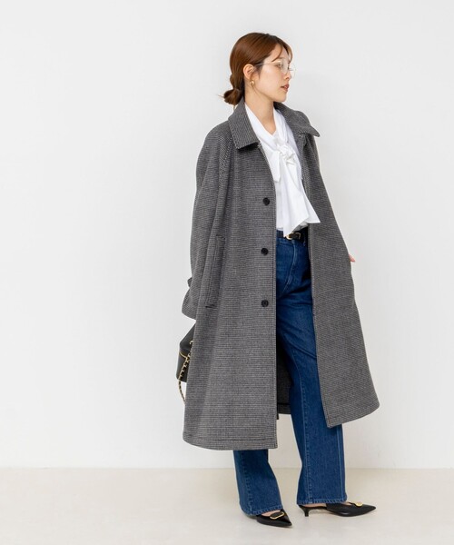 NOLLEY’S(ノーリーズ)の「NMPバルマカーンコート(トレンチコート・レディース・キャメル/ブラック系その他・M)」の5枚目の写真