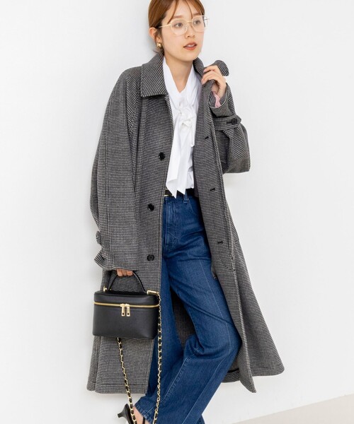 NOLLEY’S(ノーリーズ)の「NMPバルマカーンコート(トレンチコート・レディース・キャメル/ブラック系その他・M)」の8枚目の写真