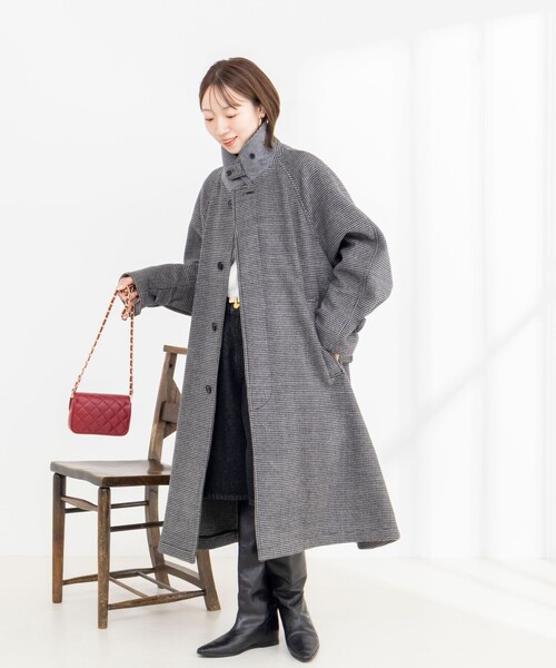 NOLLEY’S(ノーリーズ)の「NMPバルマカーンコート(トレンチコート・レディース・キャメル/ブラック系その他・M)」の12枚目の写真