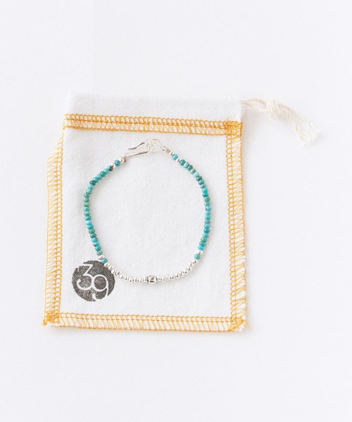 SunKu(サンク)の「SunKu/サンク Turquoise & Silver Peace Hook Bracelet ターコイズ シルバー ピース フック ブレスレット メンズ レディース 2026年 夏 夏服(ブレスレット・メンズ・ターコイズブルー・FREE)」の2枚目の写真
