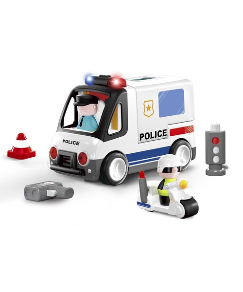 DADWAY(ダッドウェイ)の「【Hola Toys 】飛び出す白バイ!自分で走るパトカー(Tシャツ/カットソー・キッズ・ホワイト・ONE SIZE)」の2枚目の写真