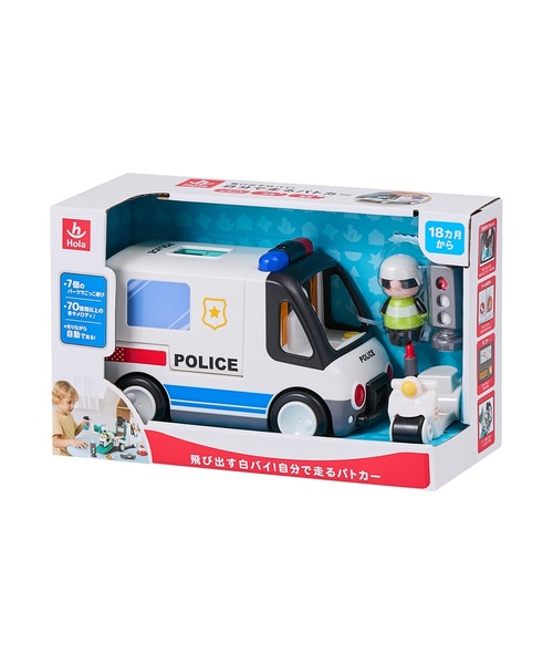 DADWAY(ダッドウェイ)の「【Hola Toys 】飛び出す白バイ!自分で走るパトカー(Tシャツ/カットソー・キッズ・ホワイト・ONE SIZE)」の4枚目の写真