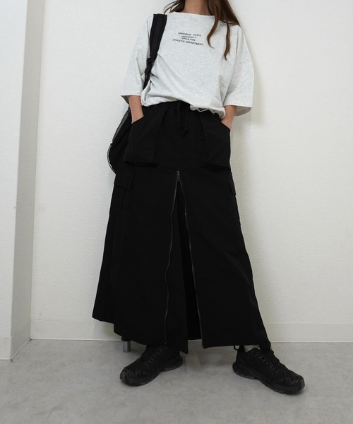 gossara(ゴサラ)の「【メンズライクなゆるさを楽しむ】 サンディエゴロゴミニ裏毛T(Tシャツ/カットソー・レディース・ネイビー/ブラウン/オートミール・FREE)」の10枚目の写真