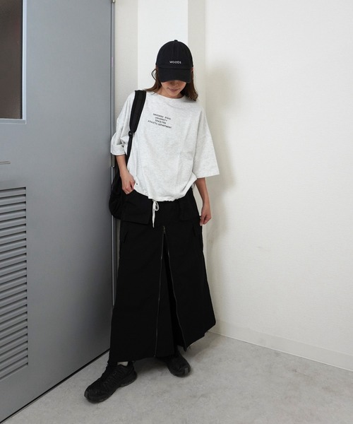 gossara(ゴサラ)の「【メンズライクなゆるさを楽しむ】 サンディエゴロゴミニ裏毛T(Tシャツ/カットソー・レディース・ネイビー/ブラウン/オートミール・FREE)」の12枚目の写真