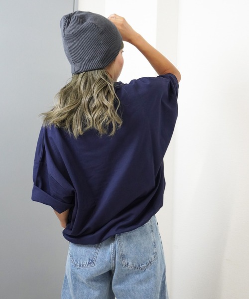 gossara(ゴサラ)の「【メンズライクなゆるさを楽しむ】 サンディエゴロゴミニ裏毛T(Tシャツ/カットソー・レディース・ネイビー/ブラウン/オートミール・FREE)」の17枚目の写真