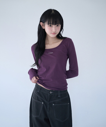 MIRECO（ミレコ）の「BASIC LOGO T PURPLE（Tシャツ/カットソー）」