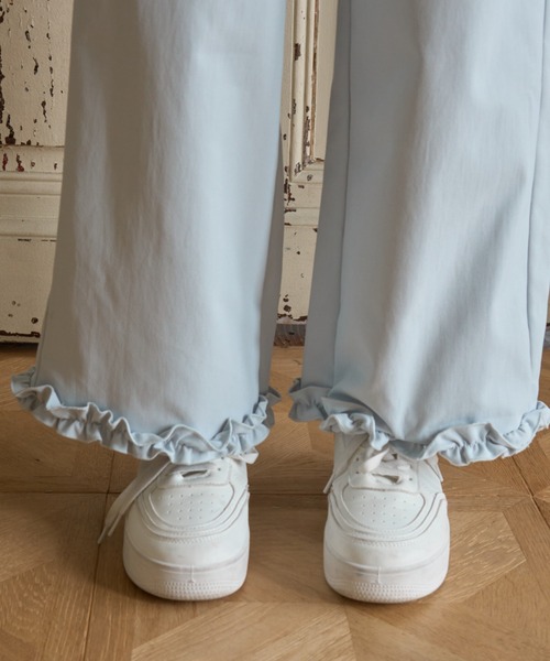 Birthday room（バースデイルーム）の「フリル裾パンツ/Ruffled-hem pants（その他パンツ・レディース・ライトブルー/ピンク/アイボリー・FREE）」の14枚目の写真