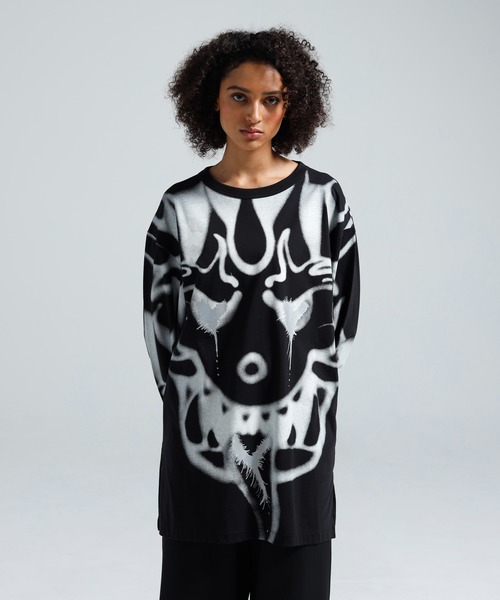 Y-3(ワイスリー)の「Y-3 CHITO GRAPHIC LONG SLEEVE TEE(Tシャツ/カットソー・メンズ・ブラック・LARGE/X-LARGE/XX-LARGE/XX-SMALL/X-SMALL/SMALL/MEDIUM)」の7枚目の写真