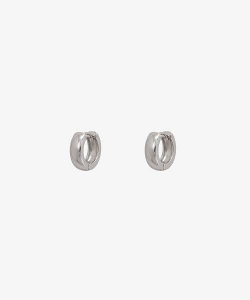 BLACKPURPLE（ブラックパープル）の「コアロゴフープイヤリング Core Logo Hoop Earrings（ピアス（両耳用）・レディース・シルバー・FREE）」の2枚目の写真