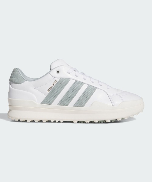 adidas(アディダス)の「レトロクロス GRIPMORE スパイクレス ゴルフ / RETROCROSS GRIPMORE SPIKELESS GOLF【adidas Golf/アディダスゴルフ】(スニーカー・メンズ・ホワイト×グリーン・24.5cm/25.5cm/26.5cm/27.5cm/28.5cm/25.0cm/26.0cm/27.0cm/28.0cm/29.0cm)」の1枚目の写真