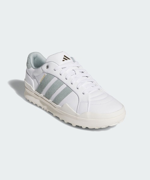 adidas(アディダス)の「レトロクロス GRIPMORE スパイクレス ゴルフ / RETROCROSS GRIPMORE SPIKELESS GOLF【adidas Golf/アディダスゴルフ】(スニーカー・メンズ・ホワイト×グリーン・24.5cm/25.5cm/26.5cm/27.5cm/28.5cm/25.0cm/26.0cm/27.0cm/28.0cm/29.0cm)」の2枚目の写真