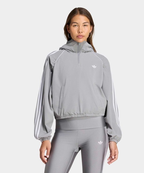 adidas(アディダス)の「アディダス オリジナルス スポーツ カバーアップジャケット / ハーフジップ / アディダス adidas(スウェット・レディース・グレー・XX-LARGE/LARGE/MEDIUM/SMALL/X-LARGE)」の8枚目の写真