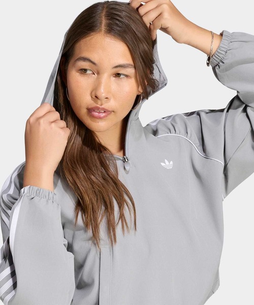 adidas(アディダス)の「アディダス オリジナルス スポーツ カバーアップジャケット / ハーフジップ / アディダス adidas(スウェット・レディース・グレー・XX-LARGE/LARGE/MEDIUM/SMALL/X-LARGE)」の10枚目の写真
