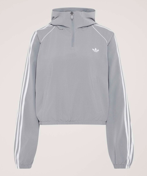 adidas(アディダス)の「アディダス オリジナルス スポーツ カバーアップジャケット / ハーフジップ / アディダス adidas(スウェット・レディース・グレー・XX-LARGE/LARGE/MEDIUM/SMALL/X-LARGE)」の3枚目の写真