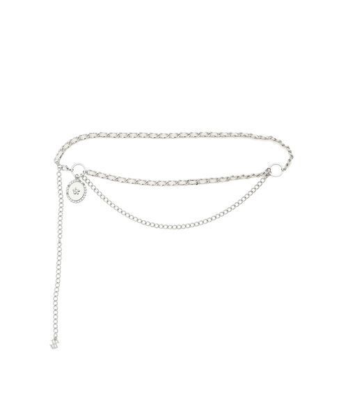 LILY BROWN(リリーブラウン)の「【LILY BROWN×MARY QUANT】2連チェーンベルト(ベルト・レディース・ブラック/ホワイト・F)」の5枚目の写真