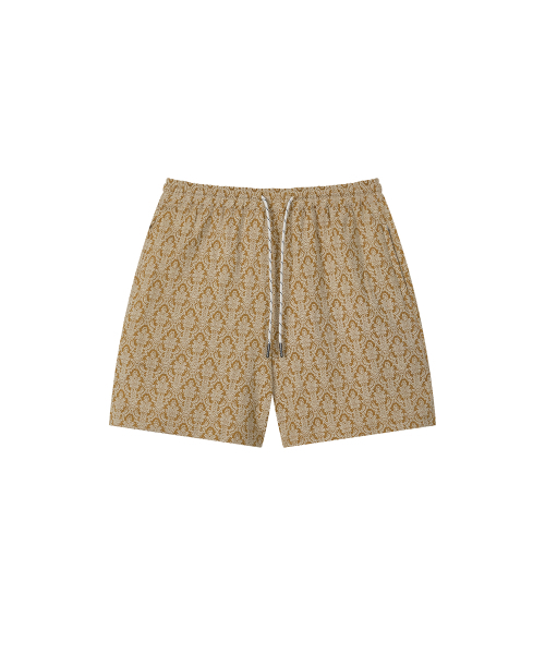 ROLLINGSTUDIOS(ローリングスタジオ)の「DAMASK JACQUARD SHORTS MUSTARD(その他パンツ・メンズ・Mustard・MEDIUM/LARGE)」の1枚目の写真