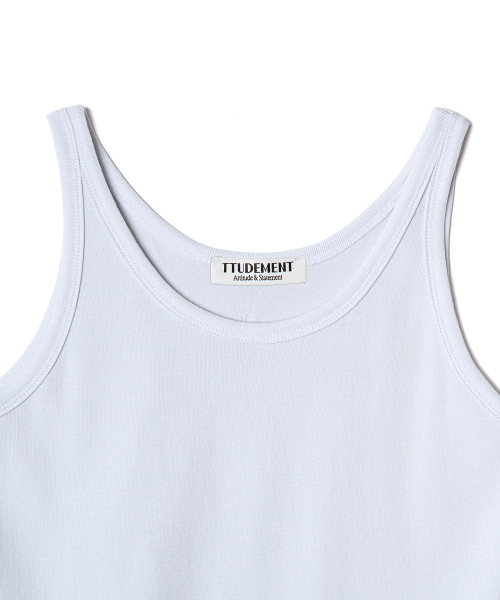 TTUDEMENT(トュードメント)の「50s EMBROIDERED SLEEVELESS T-SHIRT_LIGHT BLUE(Tシャツ/カットソー・レディース・その他・SMALL/MEDIUM)」の4枚目の写真