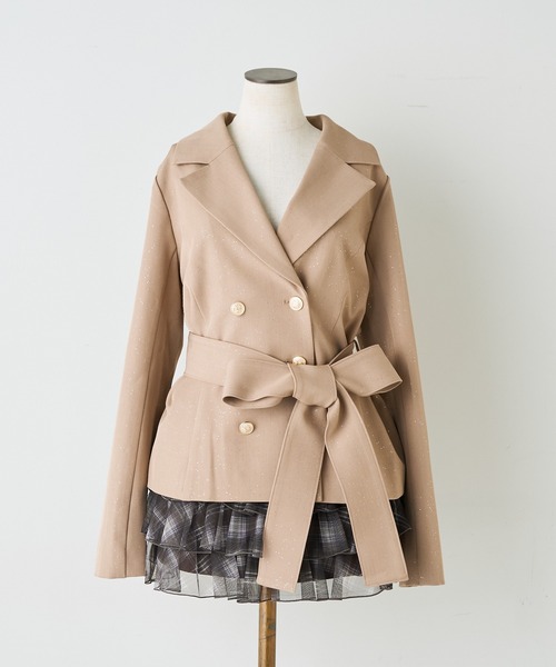 one after another NICE CLAUP(ワンアフターアナザーナイスクラップ)の「【セットアップ可能/ジャケット別売り】ティアードミニスカート(スカート・レディース・ベージュ/ブラウン系その他/ブラック/アイボリー・SMALL/MEDIUM)」の14枚目の写真