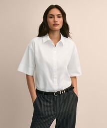 BROOKS BROTHERS | コットン　ドロップショルダー　ショートスリーブシャツ　Classic Fit(シャツ/ブラウス)