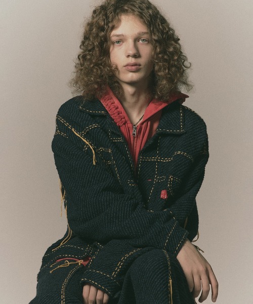 DISCOVERED(ディスカバード)の「gim Ex KNIT BLOUSON(ブルゾン・メンズ・インディゴブルー・1/3)」の1枚目の写真