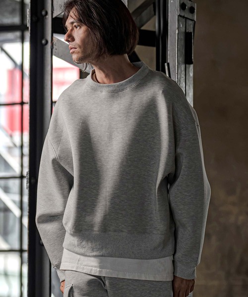 CAMBIO(カンビオ)の「msw1929-ショート丈ポンチプルオーバー(CMB-R0250)(スウェット・メンズ・ブラック/オリーブ/グレー・S/M/L)」の10枚目の写真