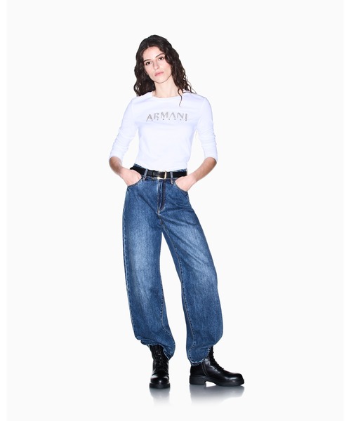 ARMANI EXCHANGE(アルマーニエクスチェンジ)の「【A|X アルマーニ エクスチェンジ】ストーンウォッシュ ヴィンテージブルー デニムパンツ_J38 RELAXED(デニムパンツ・レディース・インディゴブルー・24inch/25inch/26inch/27inch/28inch/29inch/30inch)」の5枚目の写真