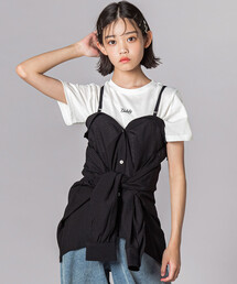 ZIDDY | マルチウェイ長袖シアーシャツ&半袖ロゴTセット(130~160cm)(その他トップス)